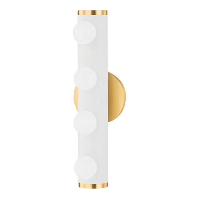 Mitzi Penny 4-Light Bath Bracket, Aged Brass For Sale