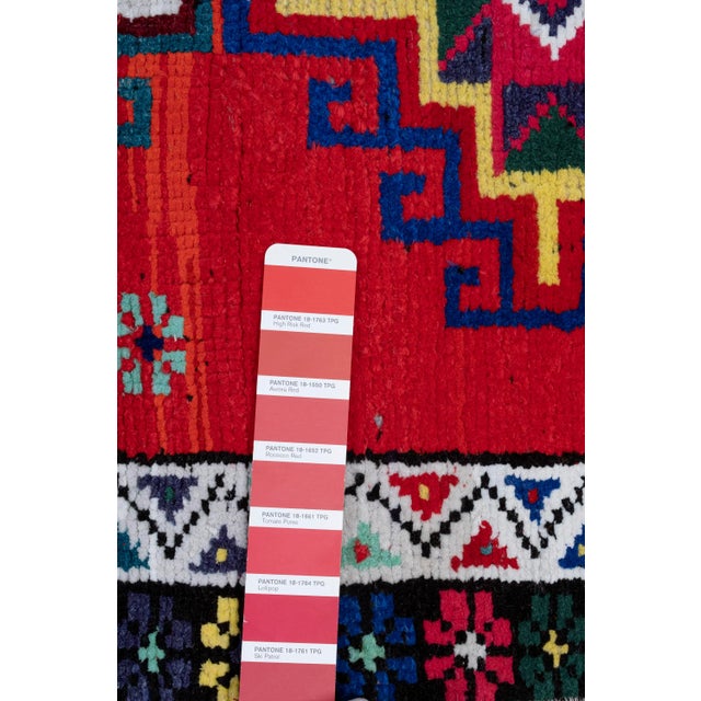 Vintage Colorful Kurdish Herki Runner Rug 2'5" X 12'1" For Sale - Image 12 of 13
