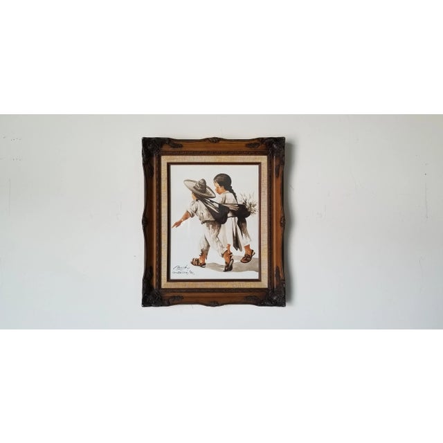 Mexican 1990's Muir Figurative Abstract Watercolor Painting For Sale - Image 3 of 12