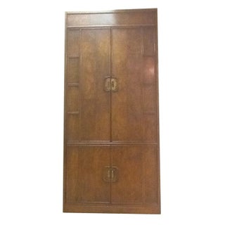 Tall Thomasville Burlwood Cabinet For Sale