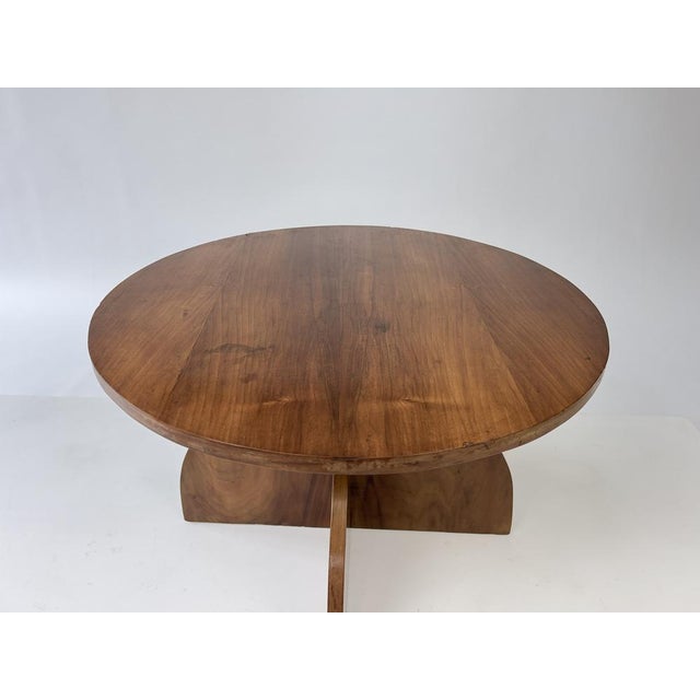 Wood Art Deco Modernist French Walnut Occasional Side Table, 1930s For Sale - Image 7 of 12