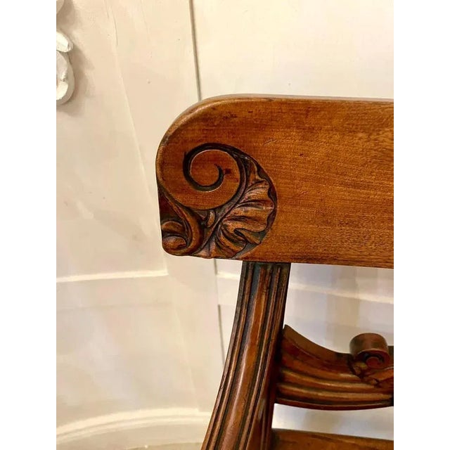 Brown Antique Regency Mahogany Desk Chair For Sale - Image 8 of 15
