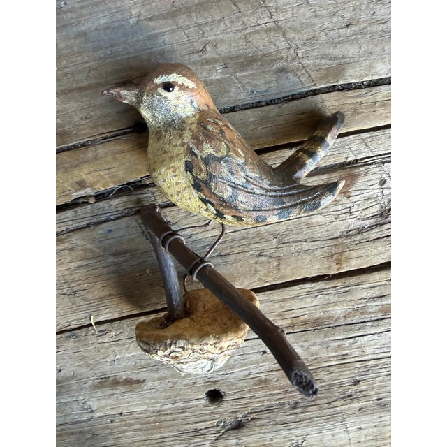 Folk Art Austrian Folk Art Carved Wood Bird #72, 1930s For Sale - Image 3 of 5