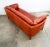 Mid 20th Century Danish Modern Sofa Couch Rust Red Leather 3 Seat Denmark MCM For Sale - Image 4 of 11