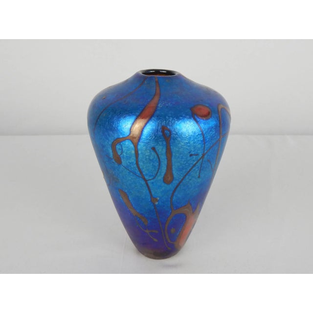 1980s Art Glass Vase by Carin Von Drehle For Sale - Image 9 of 12