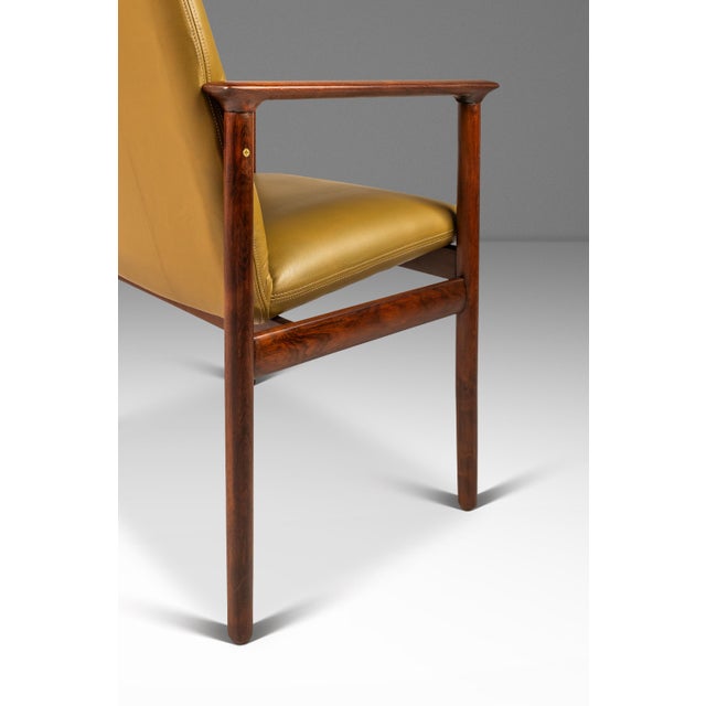 Set of Two (2) Rare Mid-Century Scandinavian Modern Arm Chairs in Solid Rosewood & Leather by De Klerk & Sons, Netherlands, C. 1960s For Sale - Image 9 of 13
