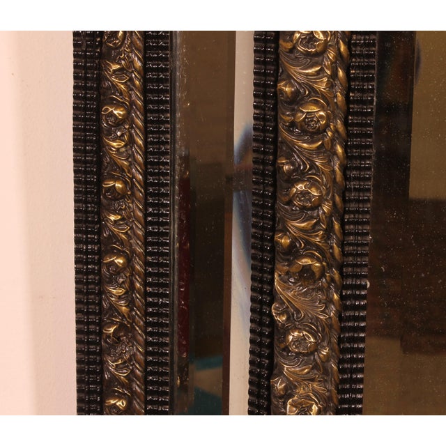 Metal Large Antique Dutch Mirror with Parclosed Panels, 1800s For Sale - Image 7 of 11