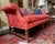1950s Vintage Neoclassical Style Sofa With Chippendale Influence, Gothic Tracery Base, and Down Cushion For Sale - Image 5 of 5