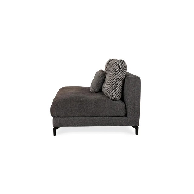 Nuvola Fabric Lounger in Grey from Rolf Benz For Sale - Image 9 of 10