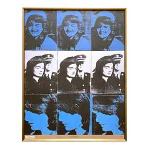 Andy Warhol Pop Art Offset Lithograph Print Framed Italian Exhibition Poster " Nine Jackies " 1964