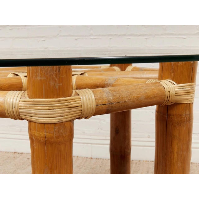 Mid 20th Century Bamboo Dining Table For Sale In Los Angeles - Image 6 of 11