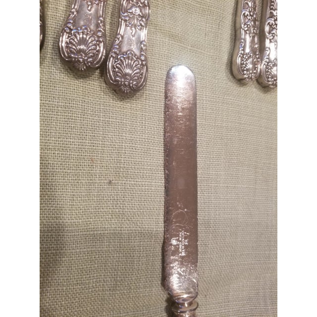 Silver Nine Antique Tiffany Sterling Knives For Sale - Image 8 of 12