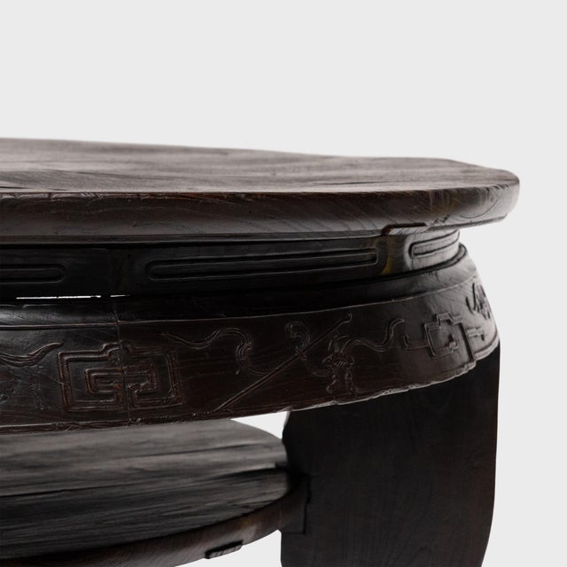 Late 19th Century Antique Chinese Six Treasures Round Table, 19th Century For Sale - Image 5 of 6