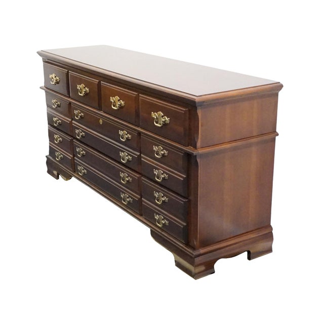 BASSETT FURNITURE Solid Cherry Traditional Style 64" Triple Dresser 2107-237 32" High 64" Wide 18.25" Deep We specialize...