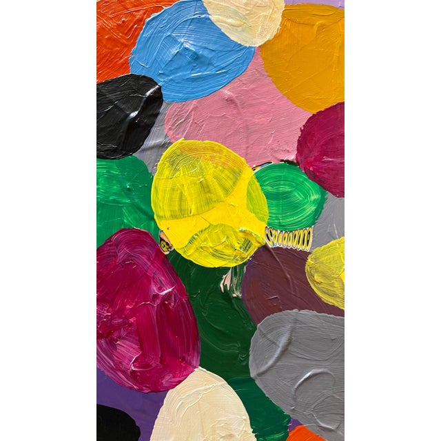 Jin Junjie, Large Chinese Contemporary Abstract Colorful Carved Oil Painting Jin Junjie, 2018 For Sale - Image 9 of 15