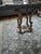 Vintage Hollywood Regency MCM Brass-Gilded Eglomise Glass Top Accent Table For Sale - Image 4 of 6