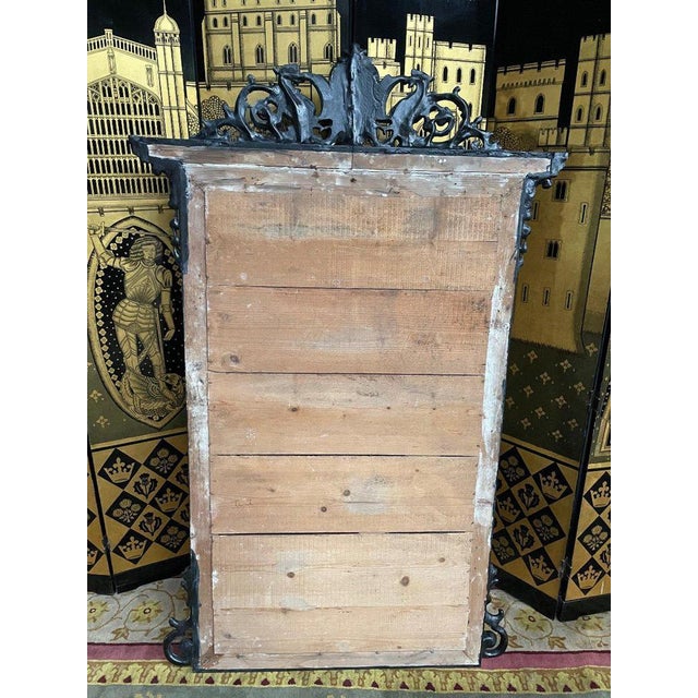 Gold Napoleon III Blackened Wood Mirror For Sale - Image 8 of 9