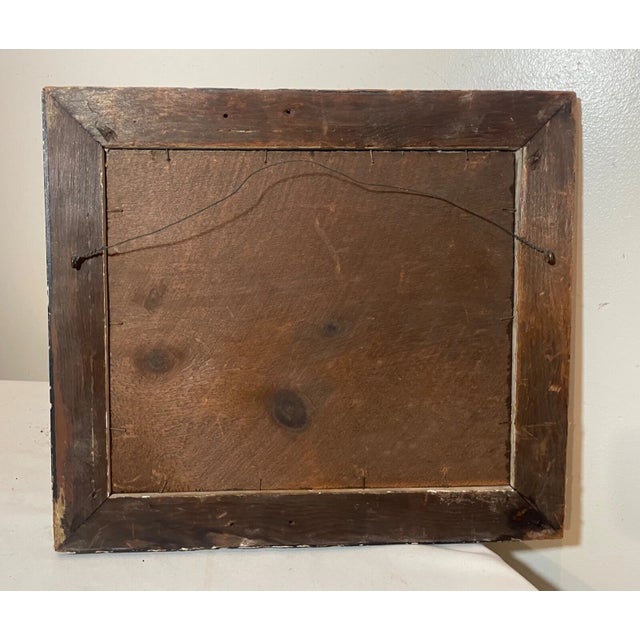 Antique 1800's European Figural Dog Bird Landscape Needlepoint Sampler Art Frame For Sale - Image 12 of 12