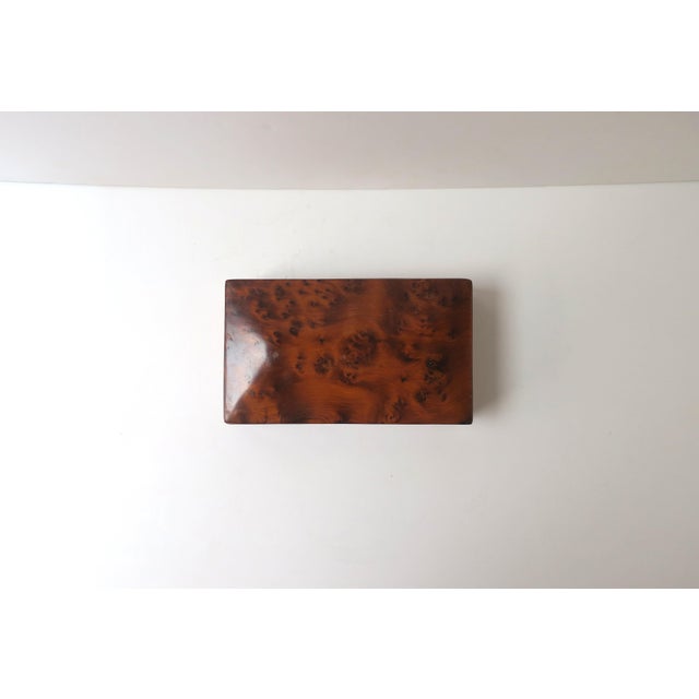 Burl Wood Jewelry Box, Mid-20th Century For Sale - Image 9 of 13