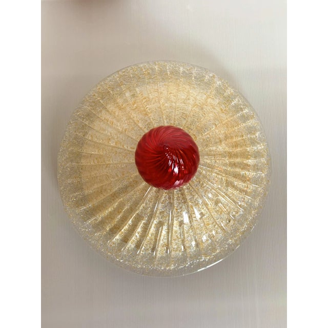 Contemporary Set of 2 Contemporary Murano Glass Sputnik Flush Mounts For Sale - Image 3 of 13