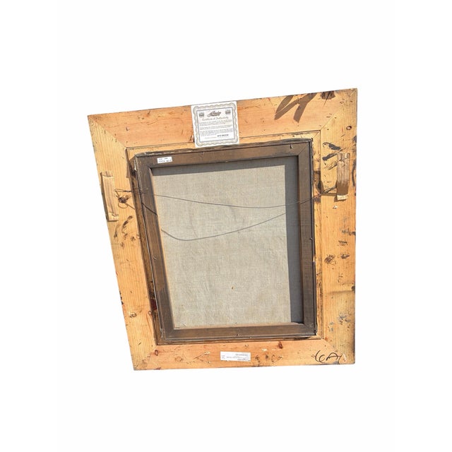 Late 20th Century Oil on Canvas Portrait of a Woman in Ornate Carved Frame For Sale - Image 6 of 10