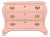 Century Furniture Chippendale Pink Lacquered Chest of Drawers or Commode, Newly Refinished For Sale