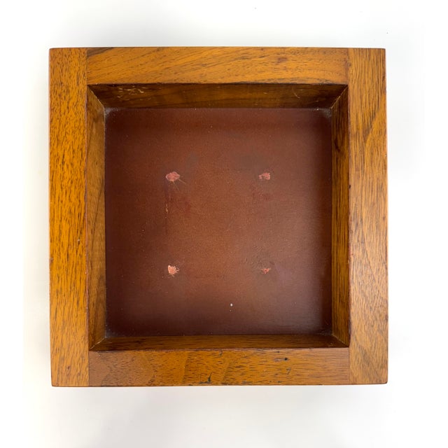 1960s Rothschild Mid Century Walnut & Glass Catchall For Sale - Image 9 of 10