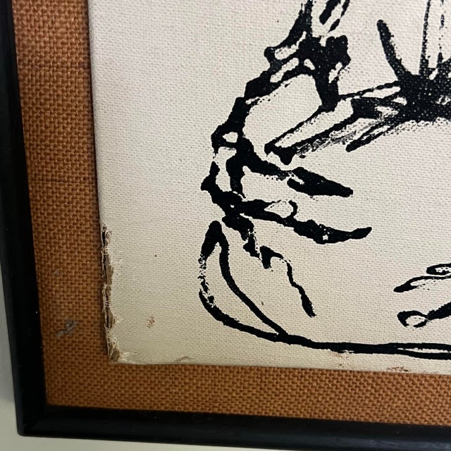 1960s Original Painting of a Rooster in the Style of Picasso Signed For Sale In San Francisco - Image 6 of 11