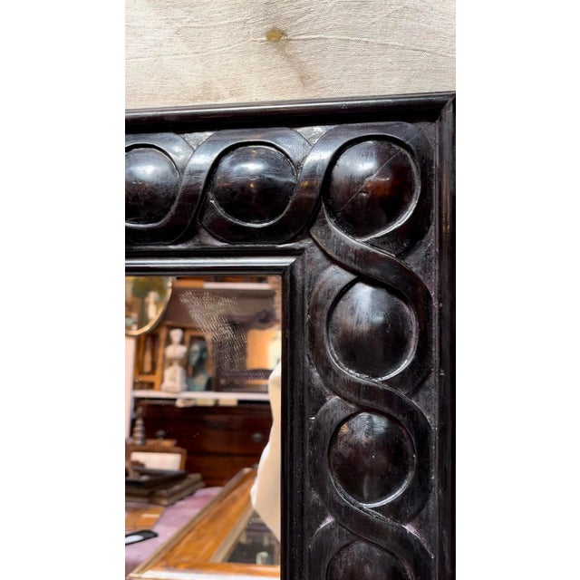 Victorian Large Victorian Square Mirror For Sale - Image 3 of 3