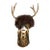 Late 20th Century Shaman Mask Plaster With Antler Vintage Southwestern Walk Mount Decor For Sale