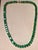110 Ct Oval Natural Fone Oval Emerald Necklace, 14 K Gold 57.3 Gm , 18 " Long For Sale - Image 11 of 18
