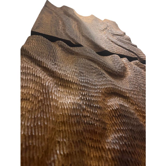 Global Views Studio a Home Pair of Dune Hand-Carved Mango Wood Wall Panels For Sale - Image 4 of 6
