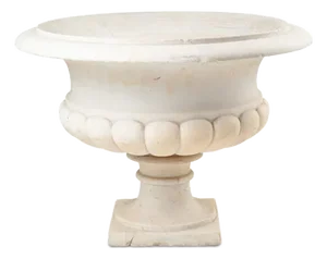 Medicis Marble Vase with Gaudronnée Body and Flared Neck. 1880