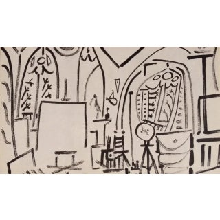 Picasso Sketchbook Carnet De La Californie Lithograph 3 Dated 3/11/1955 For Sale