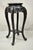 Chinoiserie Early 20th Century Japanese Carved Wood Black Ebonized 28" Plant Stand Lacquer Top Side Table For Sale - Image 3 of 10