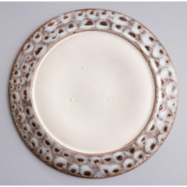 Mid 20th Century Vintage French Green & Yellow Lemon Majolica Oyster Plate, After Vallauris For Sale - Image 5 of 6