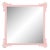 Fleur Home Garden District Napoleon Square Mirror in Authentic Pink, 24x24 For Sale