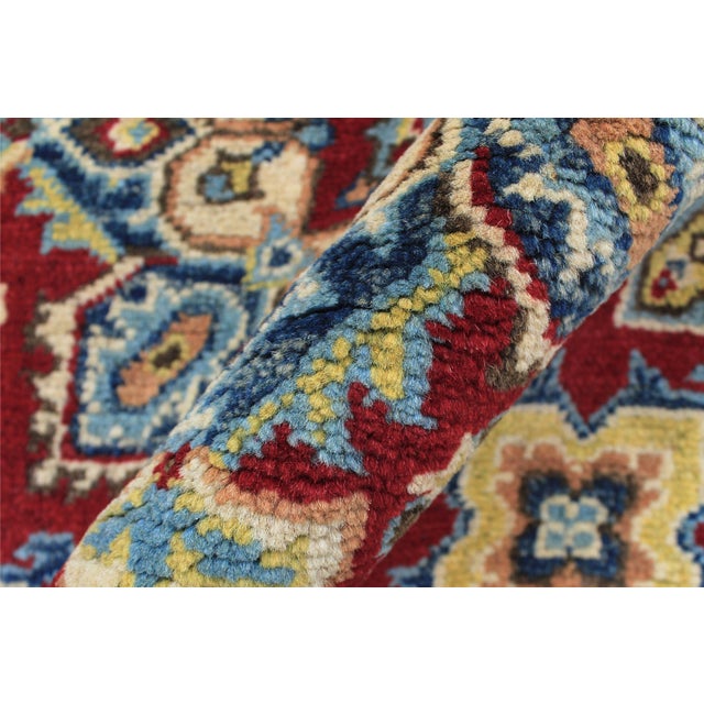 1990s Southwestern Kazak Red & Beige Wool Rug - 2'9'' X 4'2'' For Sale - Image 4 of 8