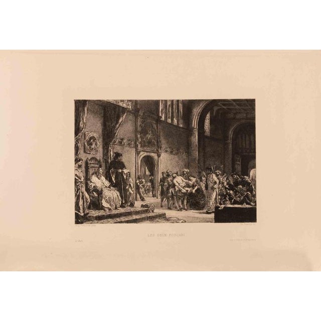 Charles Courtry, Les Deux Foscari, Etching, 1891 For Sale - Image 3 of 3
