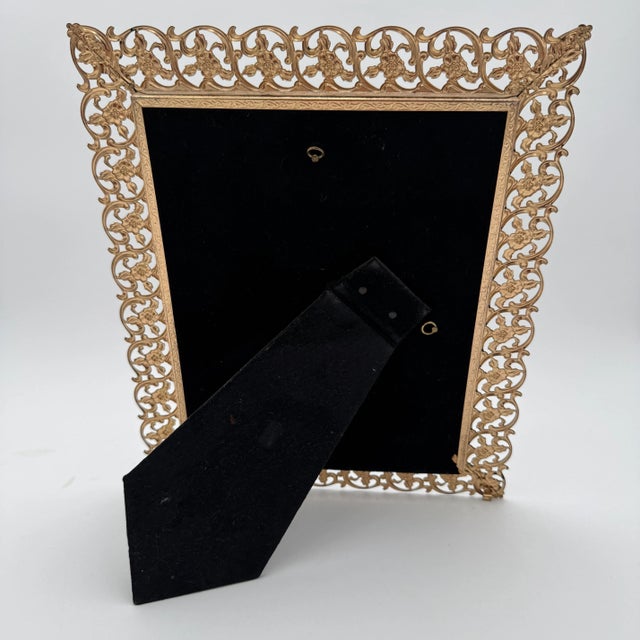 Vintage Photo Frame Filigree Hollywood Regency 8x10 Inch Photo For Sale In Dallas - Image 6 of 7
