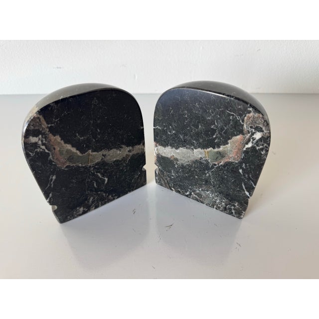 1980s Vintage Carved Marble Bookends – A Pair For Sale - Image 12 of 12
