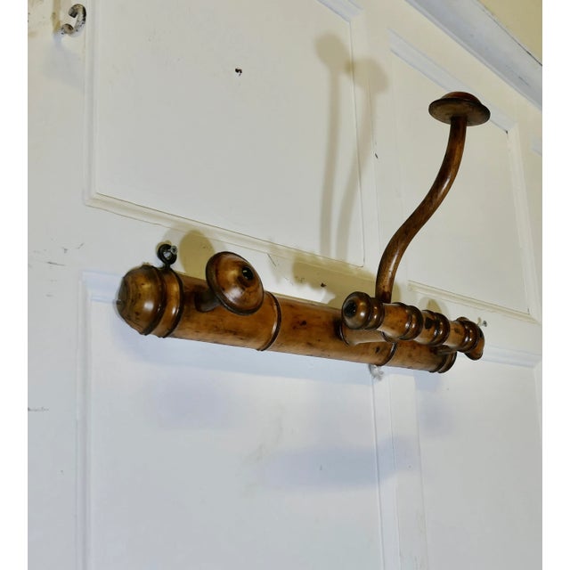 French Simulated Bamboo Hat and Coat Wall Rack For Sale - Image 3 of 8