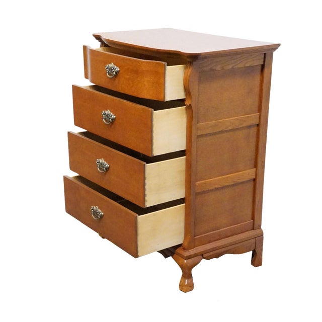 Wood Lexington Furniture Victorian Sampler Collection Quarter Sawn Oak 32" Chest of Drawers 391-306 For Sale - Image 7 of 15