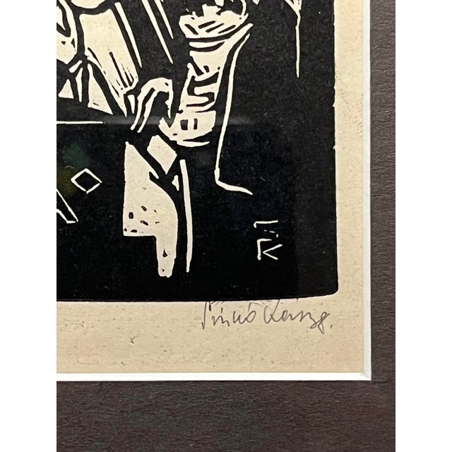 Art Deco Set of 2 Vintage Linocut Prints St. Ladislaus & B. Margarita by Hungarian Artist For Sale - Image 3 of 8