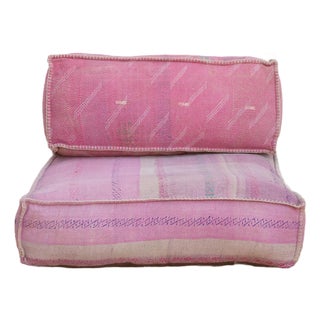 Antique Kantha Rose Floor Seating Set For Sale