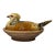 Early 20th Century French Sarreguemines Majolica Pheasant Tureen, "Peasant Village" Mark For Sale