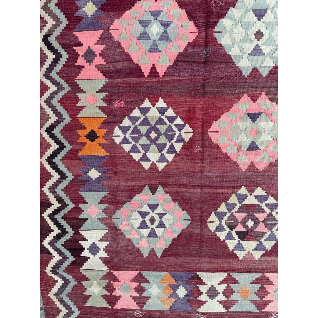 1950s Mid-Century Turkish Anatolian Kilim Rug, 1950s For Sale - Image 5 of 18