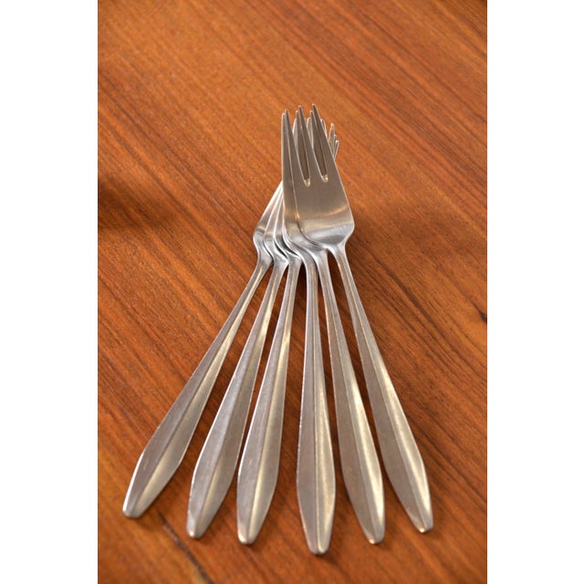 Mid-Century Cased Inka Stainless Steel 6-Setting Cutlery Set by Erik Herlow for Norstaal, Norway, 1956, Set of 54 For Sale - Image 11 of 18