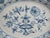 Meissen porcelain oval deep dish tray with scalloped rim in classic Blue Onion (Zweibelmuster) pattern. Measures 14" x 10"...