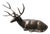 Large Life-Size Reclining Stag Garden Sculpture in Bronzed Cast Aluminium For Sale